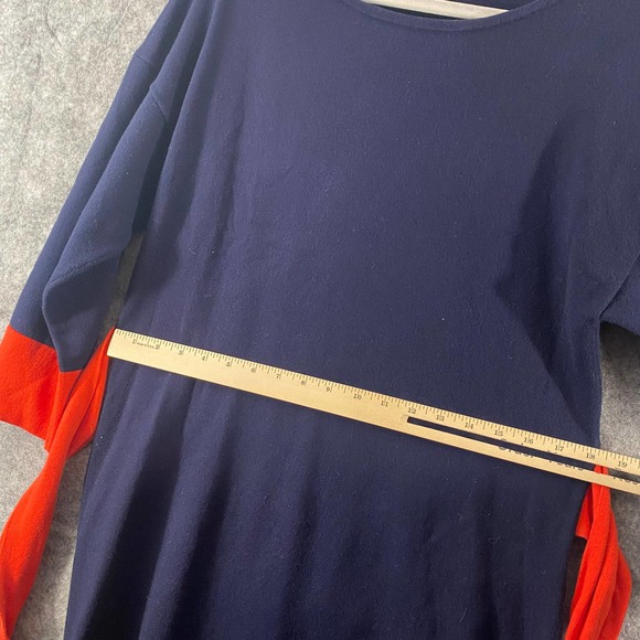 Boden Sweater Dress 10 Navy Blue Esmeralda Waist Tie Retro A-Line Mini - Picture 7 of 11